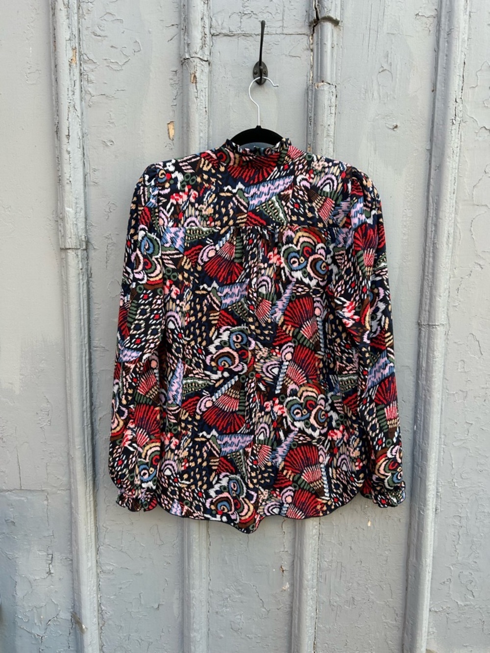 Dotty Patterned Blouse, Large - Picture 2 of 7